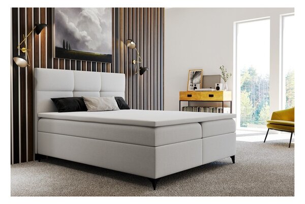 Čalouněná prošívaná postel 160x200 LINDSAY - šedá