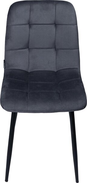 Bauerkraft G-494 Čalouněná sametová jídelní židle loft Velvet, grafitová