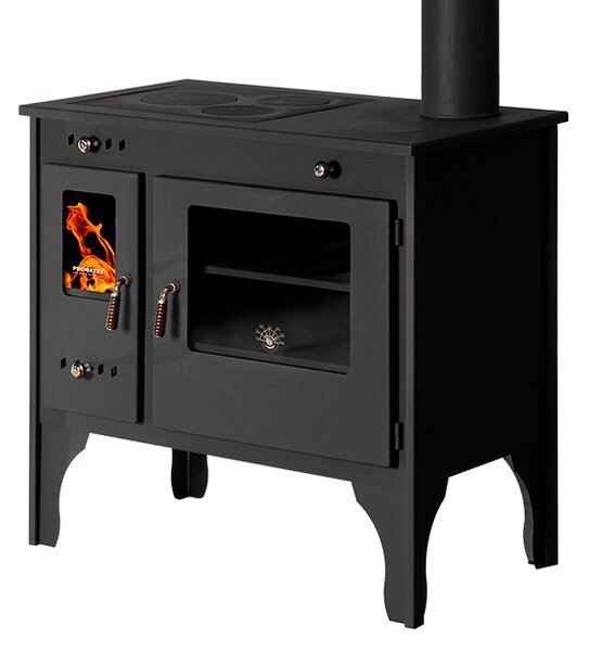 PROMETEY Retro Eco 7 kW litinový plotýnkový vařič na dřevo Sporák Sporák na dřevo