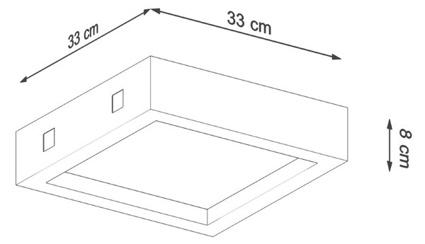 Sollux Lighting Stropní svítidlo RIZA beton