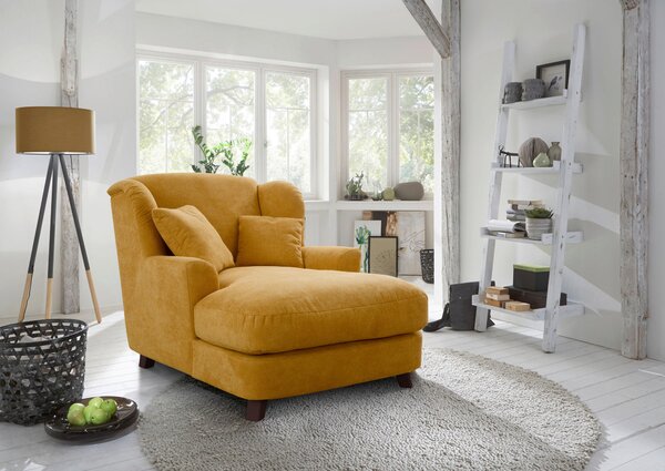 XXL KŘESLO, textil, kompozitní dřevo, hořčicově žlutá Sit & More - Online Only křesla & taburety, Online Only
