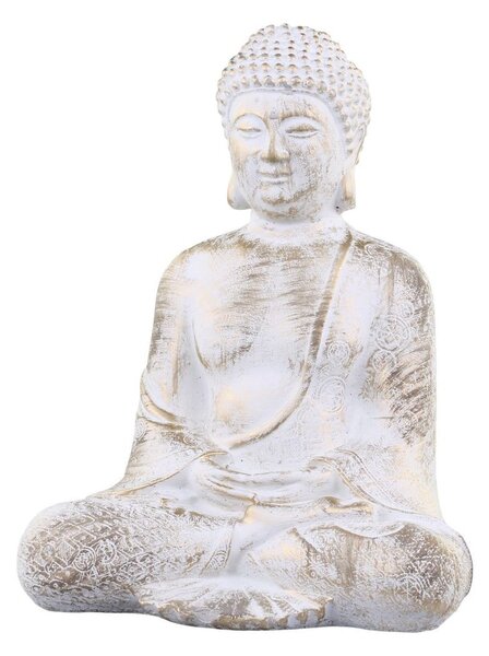 Bílo - zlatá antik dekorace socha Buddha Vittel - 23*17*28cm - Chic Antique