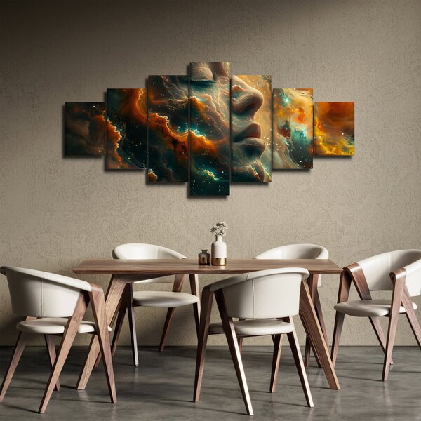 Obraz - Tvář ve vesmíru (210x100 cm)