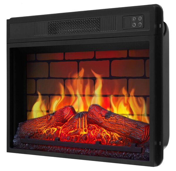 Elektrický krb ArtiFlame AF23BS – vestavný elektrický krb 1800 W, realistický efekt plamenů s LED diodami, topná funkce, dálkové ovládání, časovač, černý