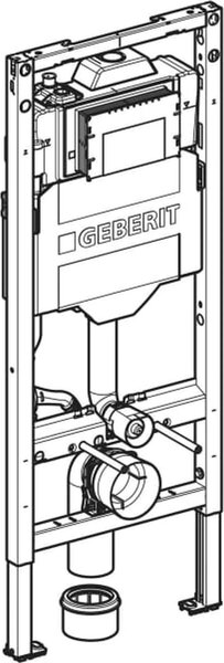 Geberit Duofix 2025 WC-Element Sigma12 BH120cm, s hygienickým splachováním. HS30 KW bez WW, 1 ks