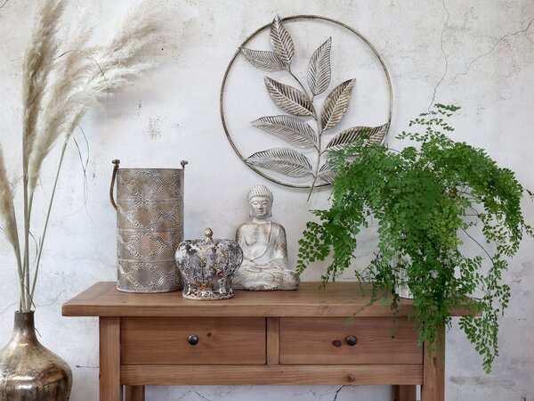Bílo - zlatá antik dekorace socha Buddha Vittel - 23*17*28cm - Chic Antique