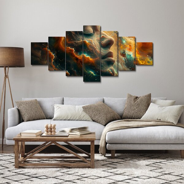 Obraz - Tvář ve vesmíru (210x100 cm)