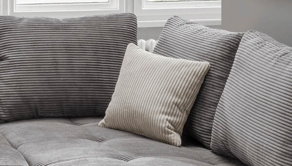 ROHOVÁ SEDAČKA, textil, šedá P & B - Sedací soupravy, Online Only