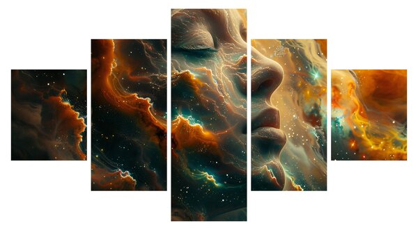 Obraz - Tvář ve vesmíru (125x70 cm)