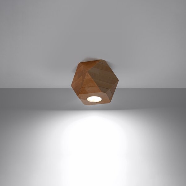 Sollux Lighting Stropní svítidlo WOODY 1 přírodní dřevo