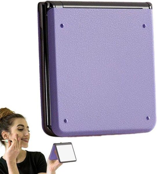 Lyanny Portable zrcadlo pro makeup, zrcadlo s pytlem makeup, skládací cestovní zrcadlo, nastavitelné, kompaktní makeup zrcadlo, kapesní zrcadlo pro kabelky, cestování, makeup zrcadlo pro ženy