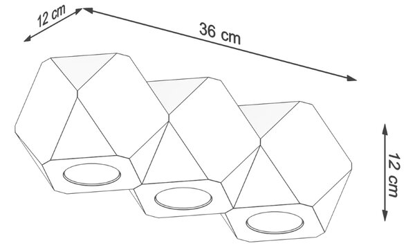 Sollux Lighting Stropní svítidlo WOODY 3 přírodní dřevo