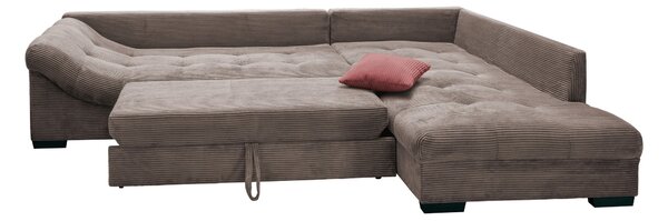 ROHOVÁ SEDAČKA, textil, šedohnědá P & B - Sedací soupravy, Online Only