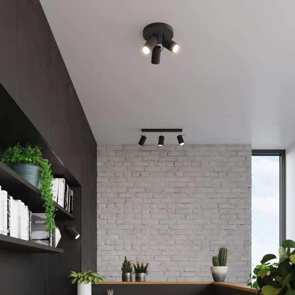 Sollux Lighting Stropní svítidlo RING 3P černé