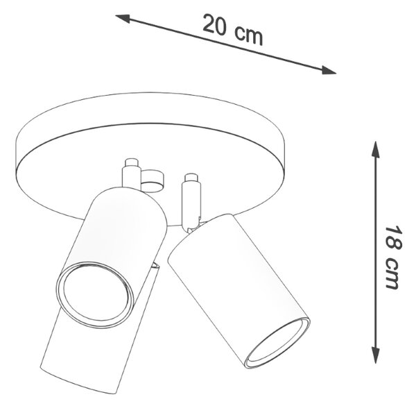 Sollux Lighting Stropní svítidlo RING 3P černé