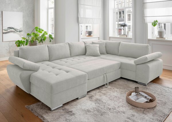 SEDACÍ SOUPRAVA, textil, béžová Livetastic - Sedací soupravy, Online Only