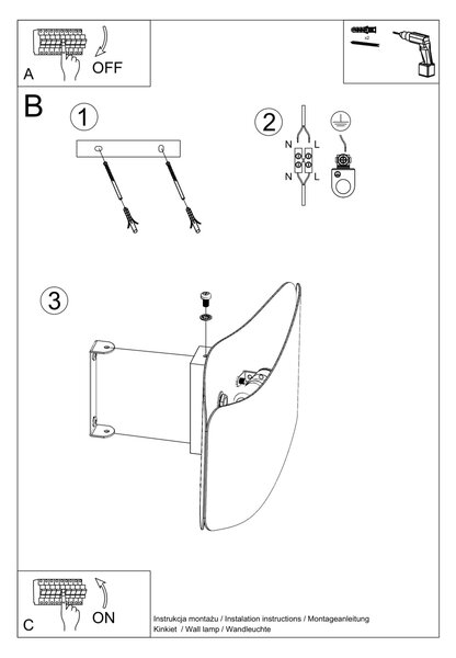 Sollux Lighting Nástěnné svítidlo TILA 40 černé