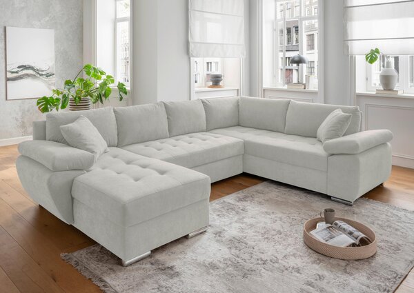 SEDACÍ SOUPRAVA, textil, béžová Livetastic - Sedací soupravy, Online Only