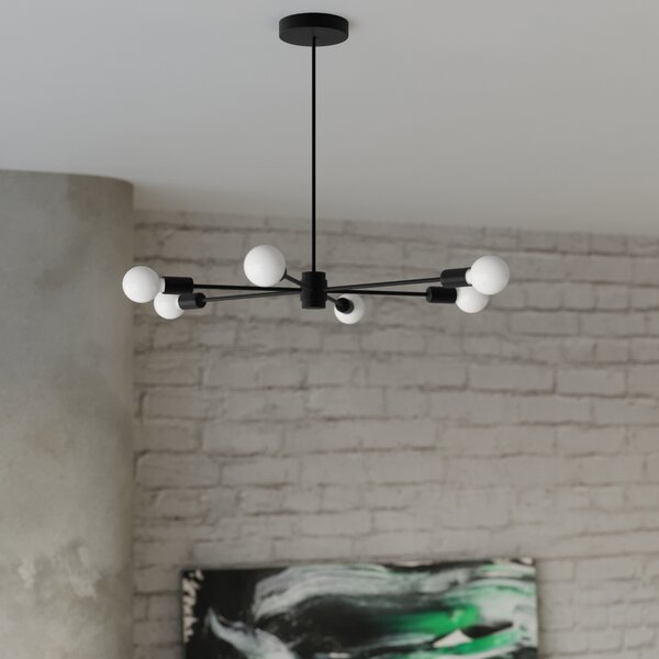 Sollux Lighting Lustr LANGO 5 černý