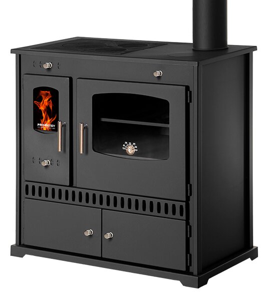PROMETEY Perfect Eco 7 kW litinový plotýnkový vařič na dřevo Sporák Kamna na dřevo