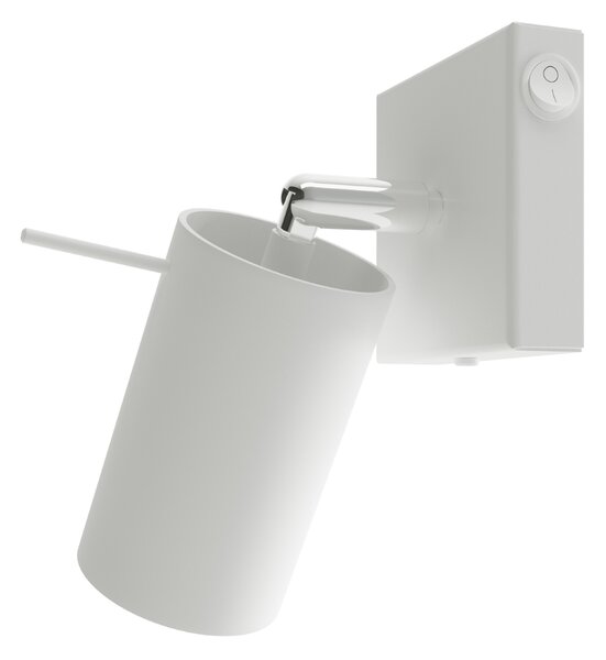 Sollux Lighting Nástěnné svítidlo RING bílé s vypínačem