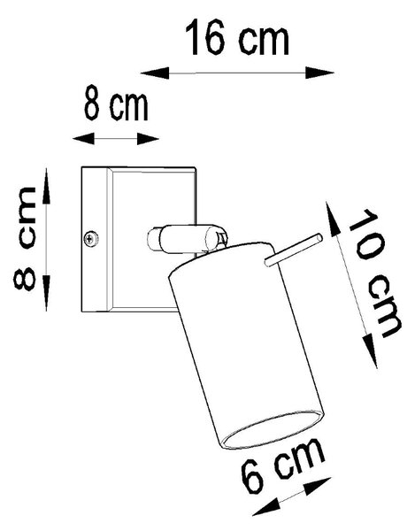 Sollux Lighting Nástěnné svítidlo RING bílé s vypínačem