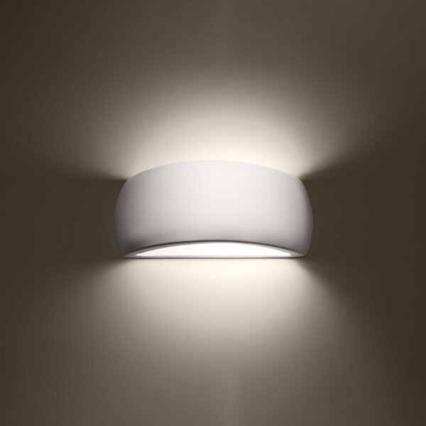 Sollux Lighting Lakované nástěnné svítidlo PONTIUS bílý lesk