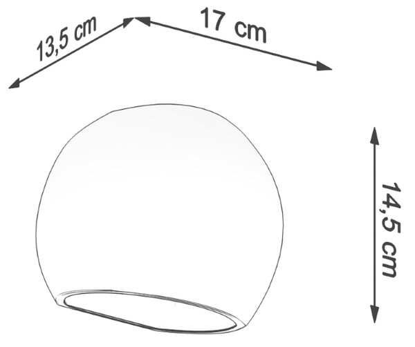 Sollux Lighting Lakované nástěnné svítidlo GLOBE bílý lesk