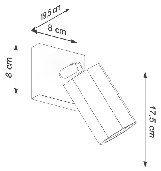 Sollux Lighting Nástěnné svítidlo ZEKE dub