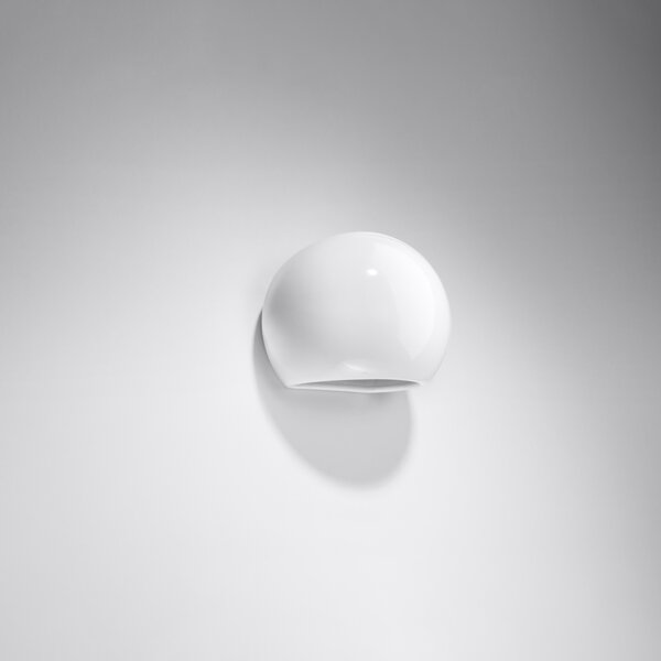 Sollux Lighting Lakované nástěnné svítidlo GLOBE bílý lesk