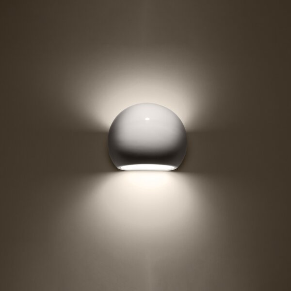 Sollux Lighting Lakované nástěnné svítidlo GLOBE bílý lesk
