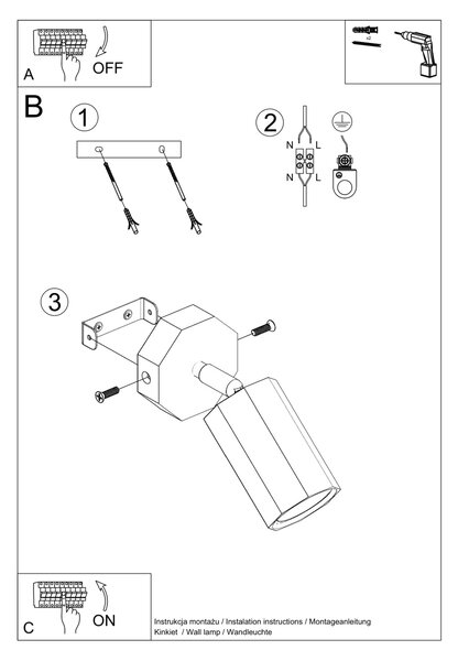 Sollux Lighting Nástěnné svítidlo ZEKE dub