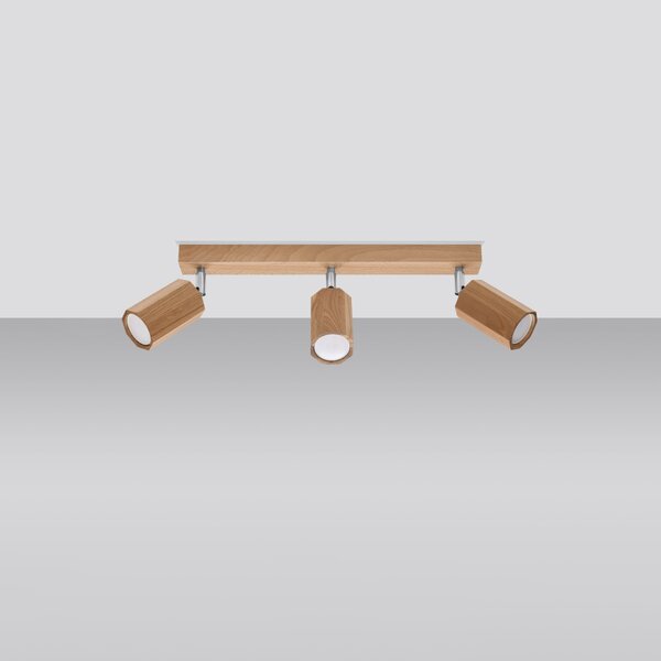 Sollux Lighting Stropní svítidlo ZEKE 3 dub