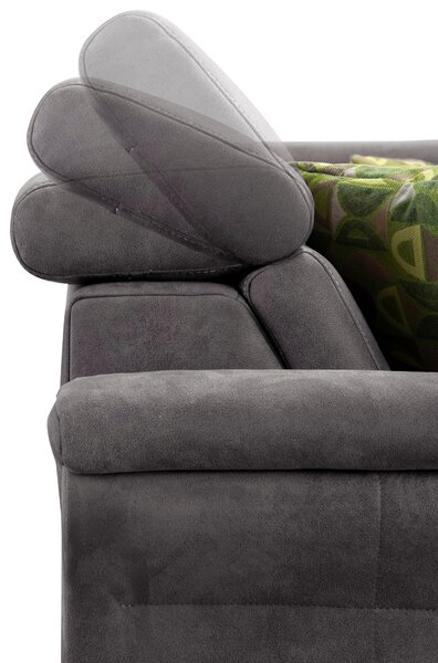 ROHOVÁ SEDAČKA, textil, antracitová Sit & More - Sedací soupravy, Online Only