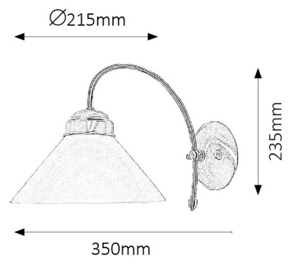 Rabalux nástěnné svítidlo Marian E27 1x MAX 60W bronzová 2701