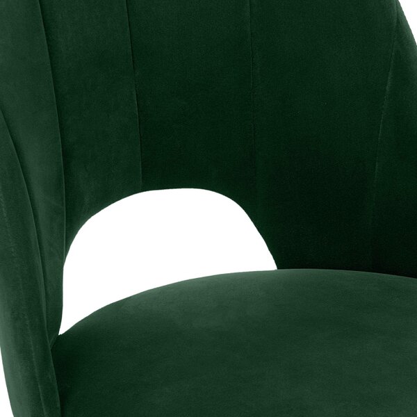 Konsimo židle 2-dílná obývací židle s velurovým sedákem kancelářská židle "TINO", tmavě zelená, látka/dřevo, skandinávská, 48x86x44 cm
