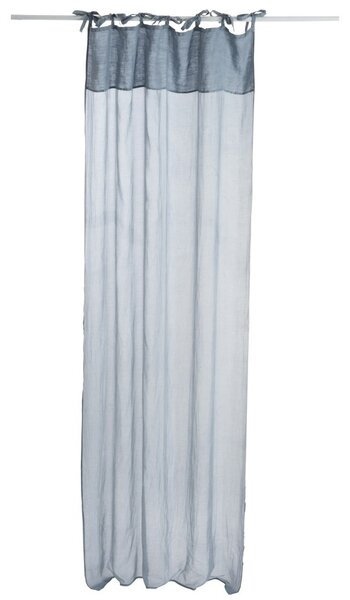 Modrý bavlněný voál / záclona na zavazování - 140*290cm - J-Line by Jolipa