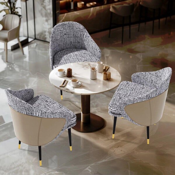 Moderní jídelní židle Milano – sada 2 kusů – vysoce husté pěnové polstrování – elegantní židle do kuchyně nebo restaurace – lounge – červenohnědá