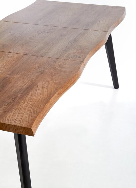 Rozkládací jídelní stůl Sanvi 150-210 cm - přírodní / černé nohy