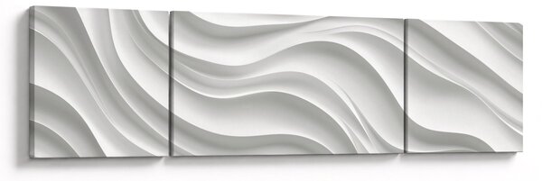 Obraz - 3D bílé vlny (170x50 cm)