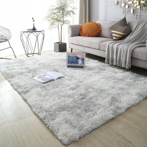 Koberec Muvu šedý shaggy obdélníkový 300x200 cm polyester