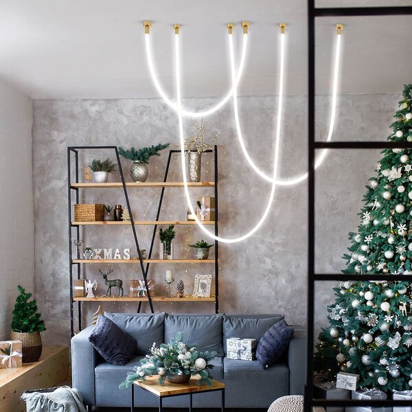 Light Prestige Rope závěsné svítidlo 1x50 W bílá-zlatá LP-642/2M