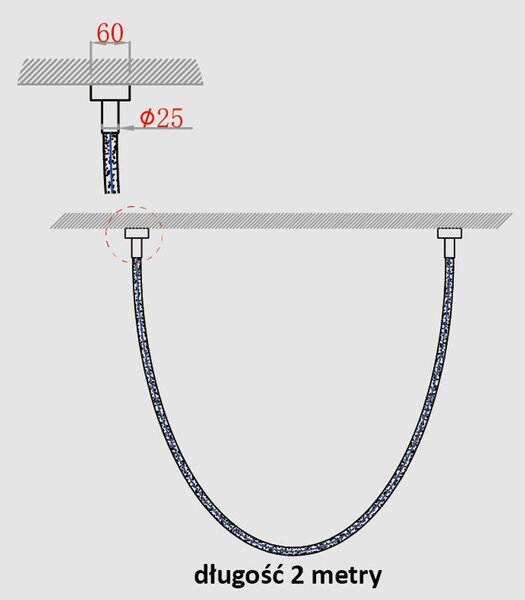 Light Prestige Rope závěsné svítidlo 1x50 W bílá-zlatá LP-642/2M