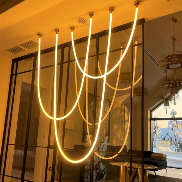 Light Prestige Rope závěsné svítidlo 1x50 W bílá-zlatá LP-642/2M