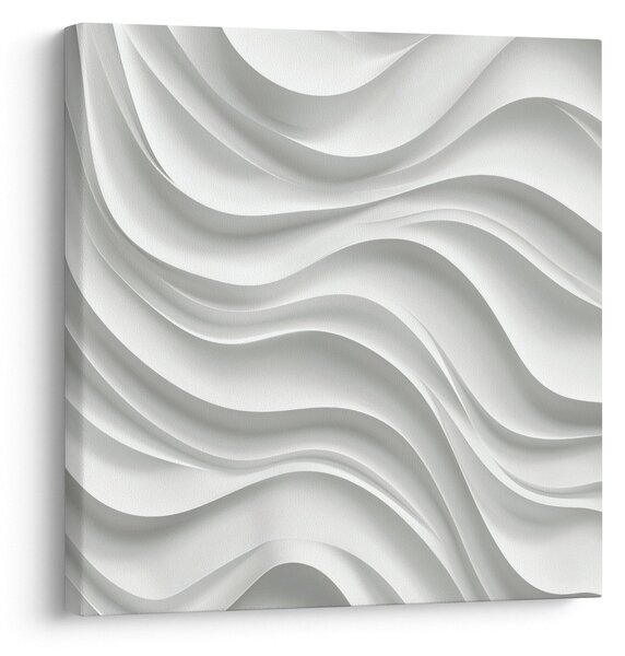 Obraz - 3D bílé vlny (30x30 cm)