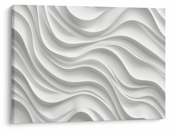 Obraz - 3D bílé vlny (70x50 cm)