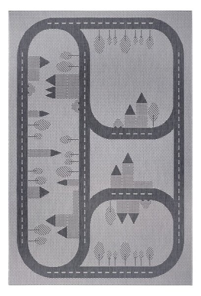 Šedý dětský koberec Ragami Roads, 80 x 150 cm