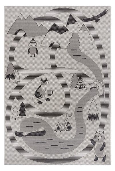 Krémový dětský koberec Ragami Animals, 80 x 150 cm