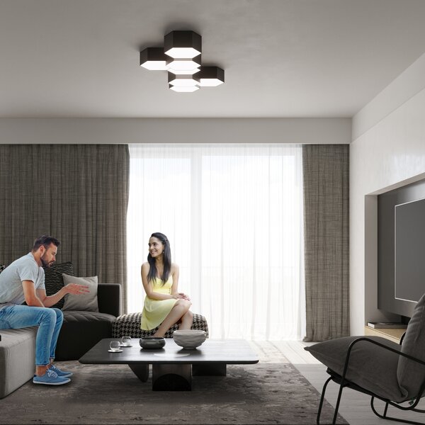 Sollux Lighting Stropní svítidlo SUNDE 13 černé