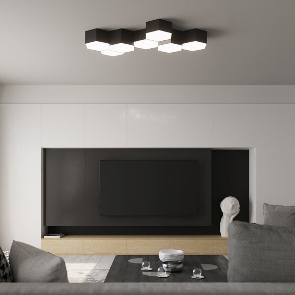 Sollux Lighting Stropní svítidlo SUNDE 13 černé